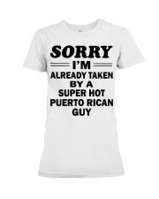 TAKEN BY PUERTO RICAN GUY Premium Fit Ladies Tee tile