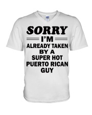 TAKEN BY PUERTO RICAN GUY V-Neck T-Shirt tile