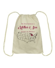 THE LOVE MOTHER AND SON MICHIGAN CONNECTICUT Drawstring Bag tile