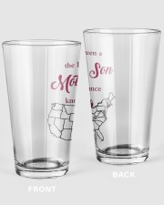 THE LOVE MOTHER AND SON MICHIGAN CONNECTICUT Pint Glass tile