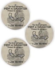 The Love Mom Daughter North Carolina California Circle Ornament (Wood tile