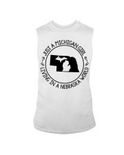 MICHIGAN GIRL LIVING IN NEBRASKA Sleeveless Tee tile