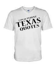 I Speak Fluent Texas Quotes V-Neck T-Shirt tile