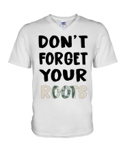 Staten Island Flag Don't Forget Your Roots V-Neck T-Shirt tile