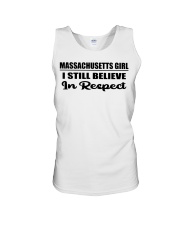 Massachusetts Girl I Still Believe In Respect Unisex Tank tile
