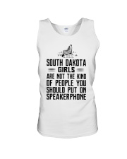 Put on speakerphone - not - South Dakota girls Unisex Tank tile