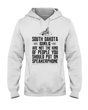 Put on speakerphone - not - South Dakota girls Hooded Sweatshirt tile