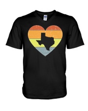 Texas - Heart Vintage V-Neck T-Shirt tile