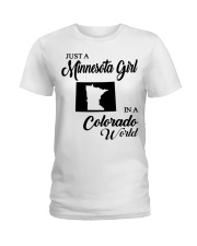 MINNESOTA GIRL IN COLORADO Ladies T-Shirt tile