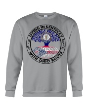 LIVING IN KENTUCKY WITH OHIO ROOTS Crewneck Sweatshirt tile