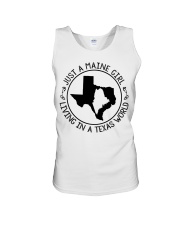 MAINE GIRL LIVING IN TEXAS Unisex Tank tile