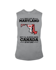 LIVE IN MARYLAND CANADA IN MY DNA Sleeveless Tee tile