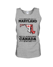 LIVE IN MARYLAND CANADA IN MY DNA Unisex Tank tile
