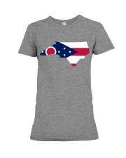 OHIO FLAG IN NORTH CAROLINA Premium Fit Ladies Tee tile