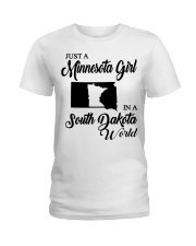 MINNESOTA GIRL IN SOUTH DAKOTA Ladies T-Shirt tile