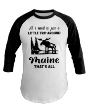 A Little Trip Around Maine Baseball Tee tile