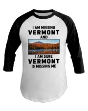 I Am Missing Vermont Baseball Tee tile