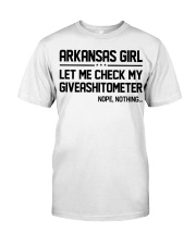 Arkansas girl let me check my giveshitometer Classic T-Shirt tile