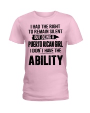 BEING A PUERTO RICAN GIRL Ladies T-Shirt front