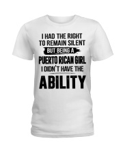 BEING A PUERTO RICAN GIRL Ladies T-Shirt tile