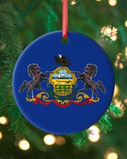 Flag Pennsylvania Circle ornament - single (porcelain) custom-circle-ornament-single-porcelain-lifestyle-11