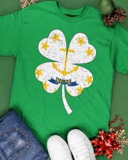 Flag Rhode Island Four Leaf Clover Classic T-Shirt apparel-classic-tshirt-lifestyle-back-69