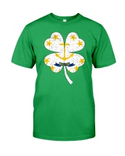Flag Rhode Island Four Leaf Clover Classic T-Shirt front