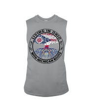 LIVING IN OHIO WITH MICHIGAN ROOTS Sleeveless Tee tile