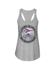 LIVING IN OHIO WITH MICHIGAN ROOTS Ladies Flowy Tank tile