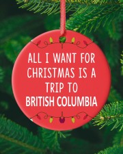 A Trip To British Columbia Circle ornament - single (porcelain) custom-circle-ornament-single-porcelain-lifestyle-10