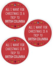 A Trip To British Columbia Circle Ornament (Wood tile