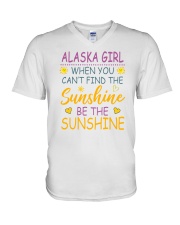 Alaska Girl- Be The Sunshine V-Neck T-Shirt tile