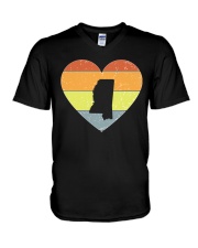 Mississippi - Heart Vintage V-Neck T-Shirt tile