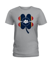 Flag Mississippi Four Leaf Clover Ladies T-Shirt tile