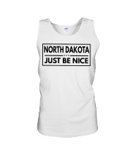 North Dakota Just Be Nice Unisex Tank tile