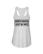 North Dakota Just Be Nice Ladies Flowy Tank tile