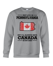 LIVE IN PENNSYLVANIA CANADA IN MY DNA Crewneck Sweatshirt tile