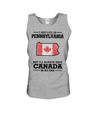 LIVE IN PENNSYLVANIA CANADA IN MY DNA Unisex Tank tile