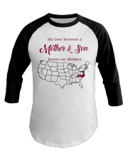 The Love Mother Son North Carolina Maryland Baseball Tee tile