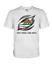 Don't Forget Your Roots - California V-Neck T-Shirt tile