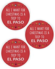 A Trip To El Paso Circle Ornament (Wood tile