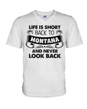 Back To Montana V-Neck T-Shirt tile