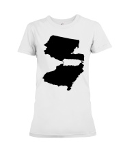 MAP PUERTO RICO IN NEW JERSEY Premium Fit Ladies Tee tile