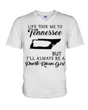 LIFE TOOK ME TO TENNESSEE BE A PUERTO RICAN GIRL V-Neck T-Shirt tile