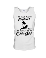 OHIO GIRL LIFE TOOK ME TO ENGLAND Unisex Tank tile