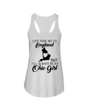 OHIO GIRL LIFE TOOK ME TO ENGLAND Ladies Flowy Tank tile