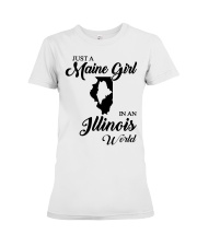 MAINE GIRL IN ILLINOIS Premium Fit Ladies Tee tile