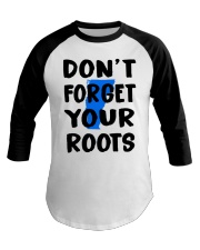 Vermont Map Don't Forget Your Roots Baseball Tee tile