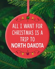 A Trip To North Dakota Circle ornament - single (porcelain) custom-circle-ornament-single-porcelain-lifestyle-10