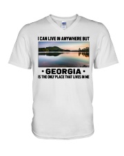 Georgia Only Place Lives In Me V-Neck T-Shirt tile